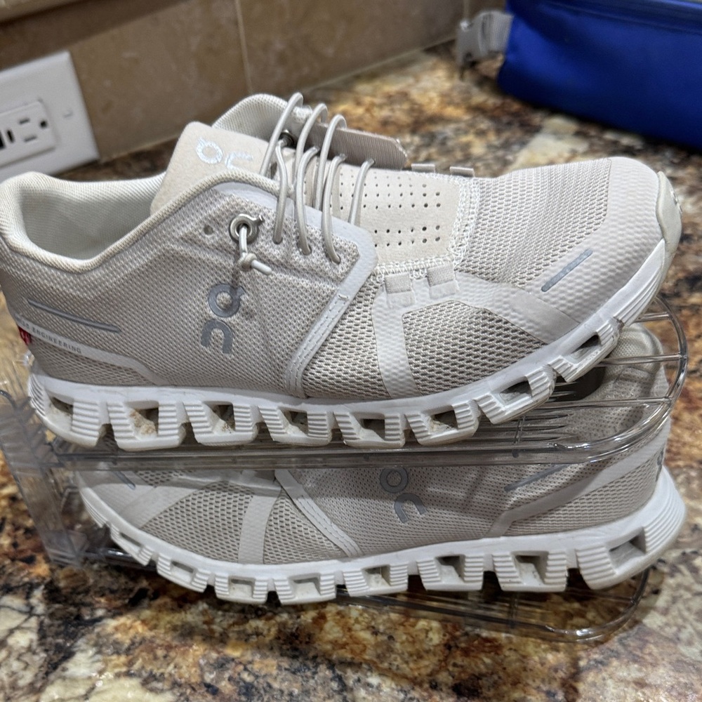 On Running Cream Athletic Sneakers